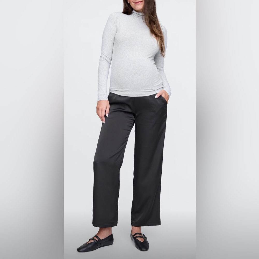 *4/$20* Gap Maternity Full Panel Satin Trousers, sz S